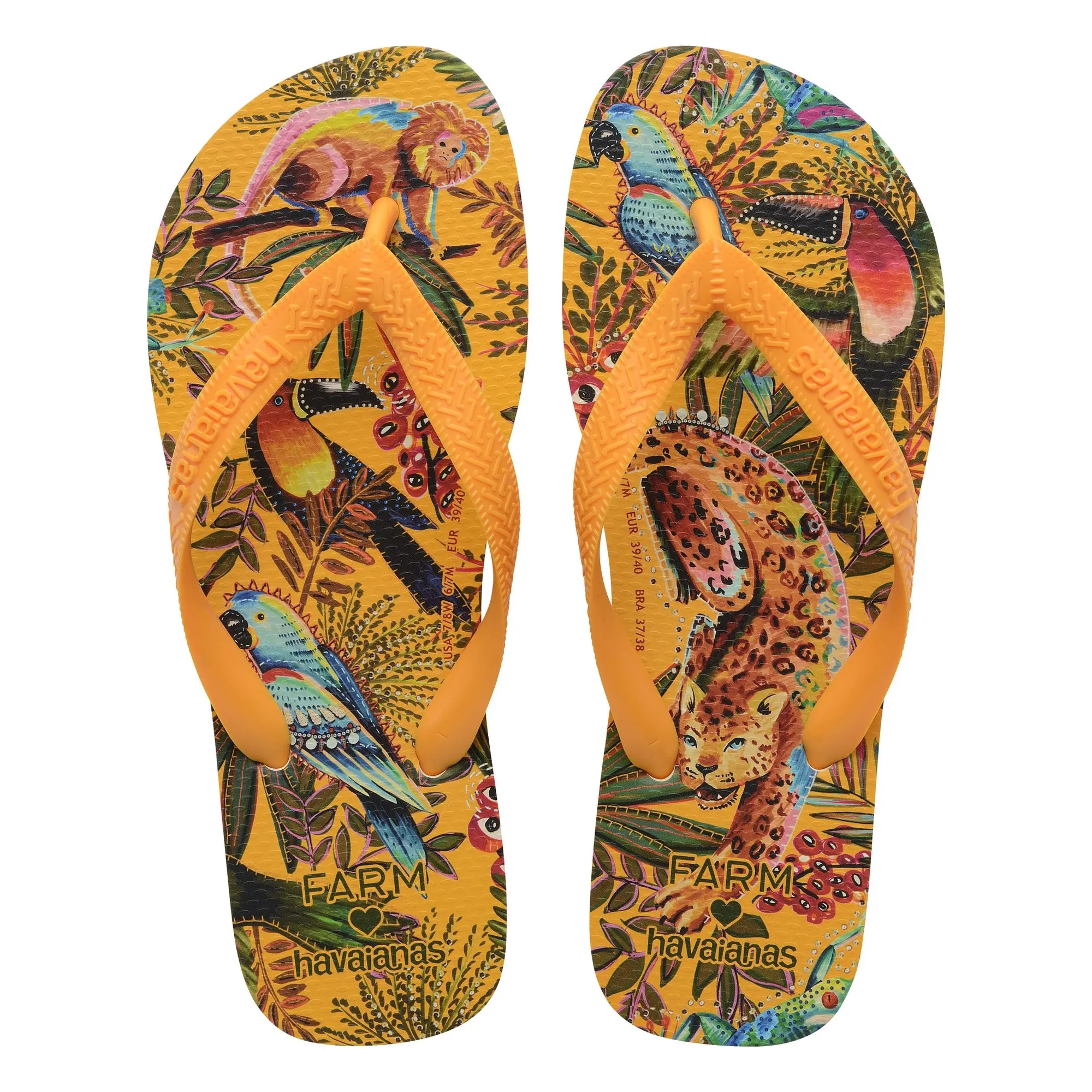 Tongs Farm Selva x Farm Rio | Jaune moutarde- Image produit n°0