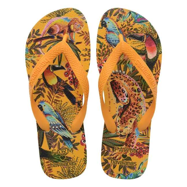 Farm Selva x Farm Rio flip-flops | Mustard