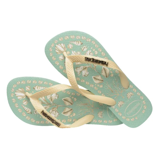 Top Tropicalia Vibes x Farm Rio flip-flops | Mint Green
