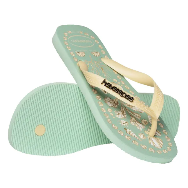 Top Tropicalia Vibes x Farm Rio flip-flops | Mint Green