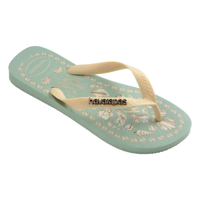 Top Tropicalia Vibes x Farm Rio flip-flops | Mint Green