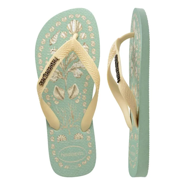 Top Tropicalia Vibes x Farm Rio flip-flops | Mint Green