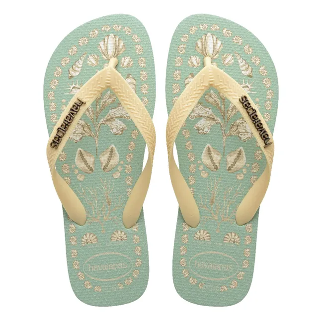 Top Tropicalia Vibes x Farm Rio flip-flops | Mint Green