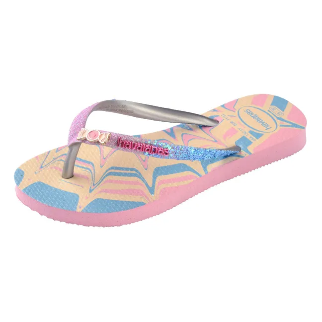 Slim Glitter Trendy flip-flops | Pink