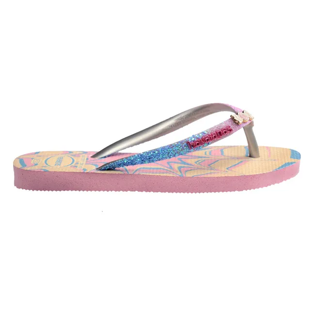 Slim Glitter Trendy flip-flops | Pink