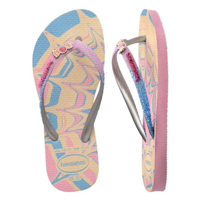 Slim Glitter Trendy flip-flops | Pink