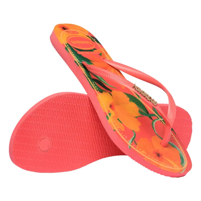 Chanclas Slim Tropical | Coral