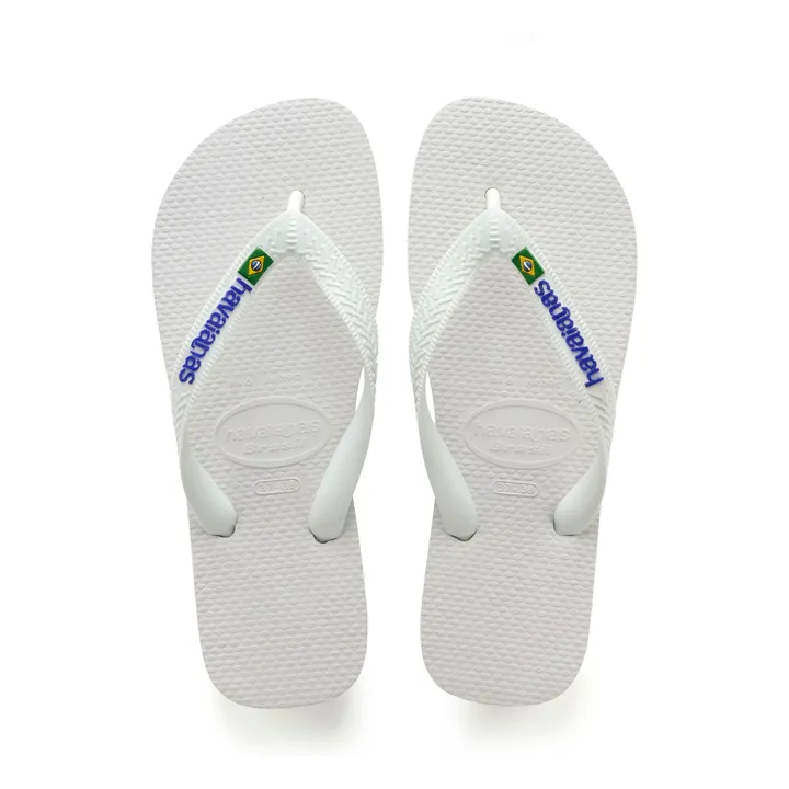 Tongs Brasil Logo | Blanc- Image produit n°0