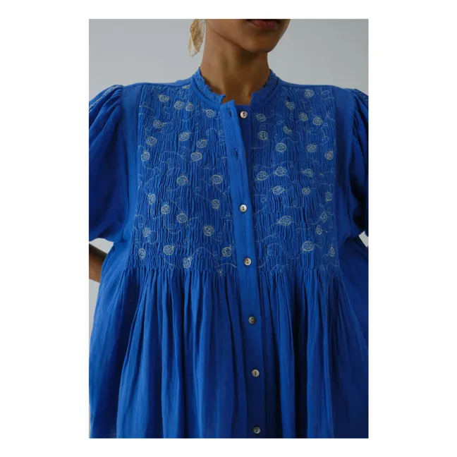 Nova Embroidered Blouse | Electric blue