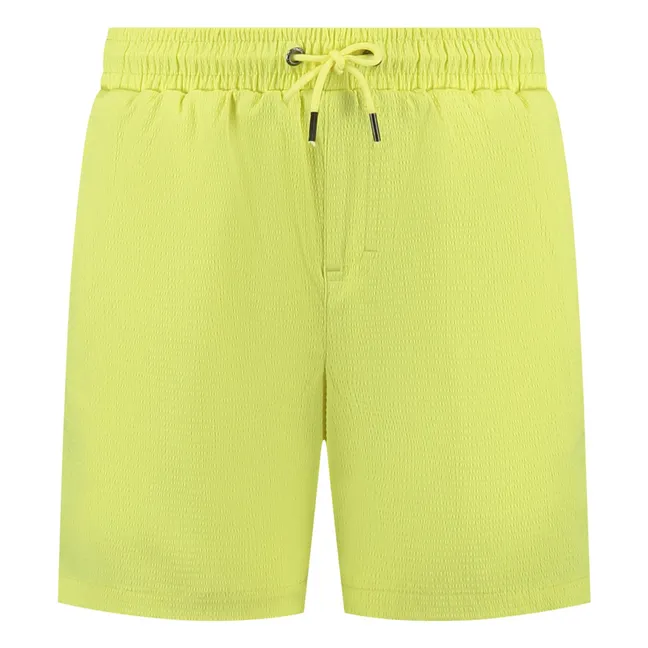 Pantaloncini da bagno in seersucker | Giallo chiaro