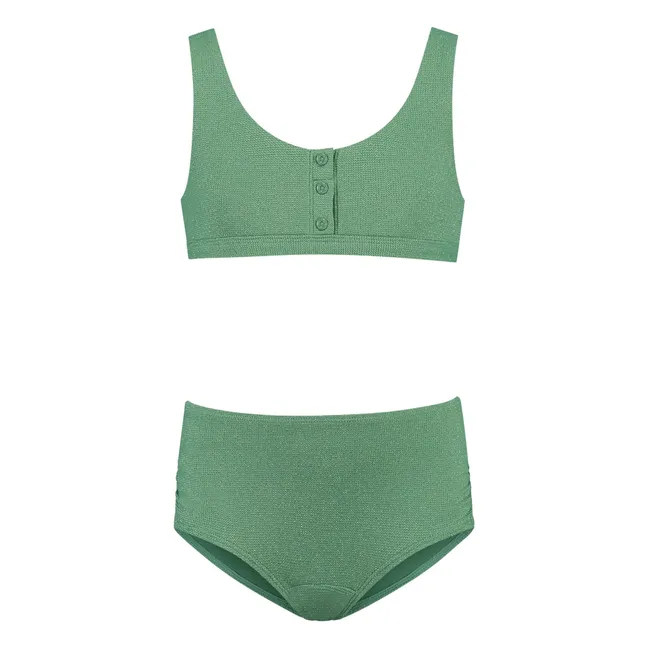 2 Piece Swimsuit Shimmer Lurex | Khaki