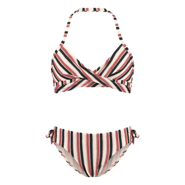 Teddy Recycled Fiber Double Breasted Swimsuit | Red