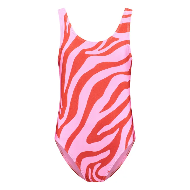 Maillot de Bain Zebra Fibres Recyclées | Rose