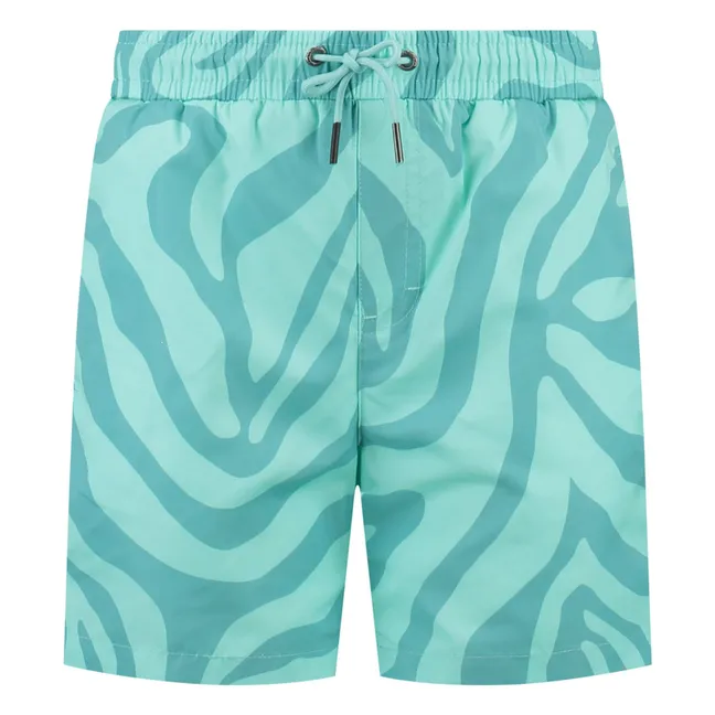 Pantaloncini da bagno zebrati | Turquoise