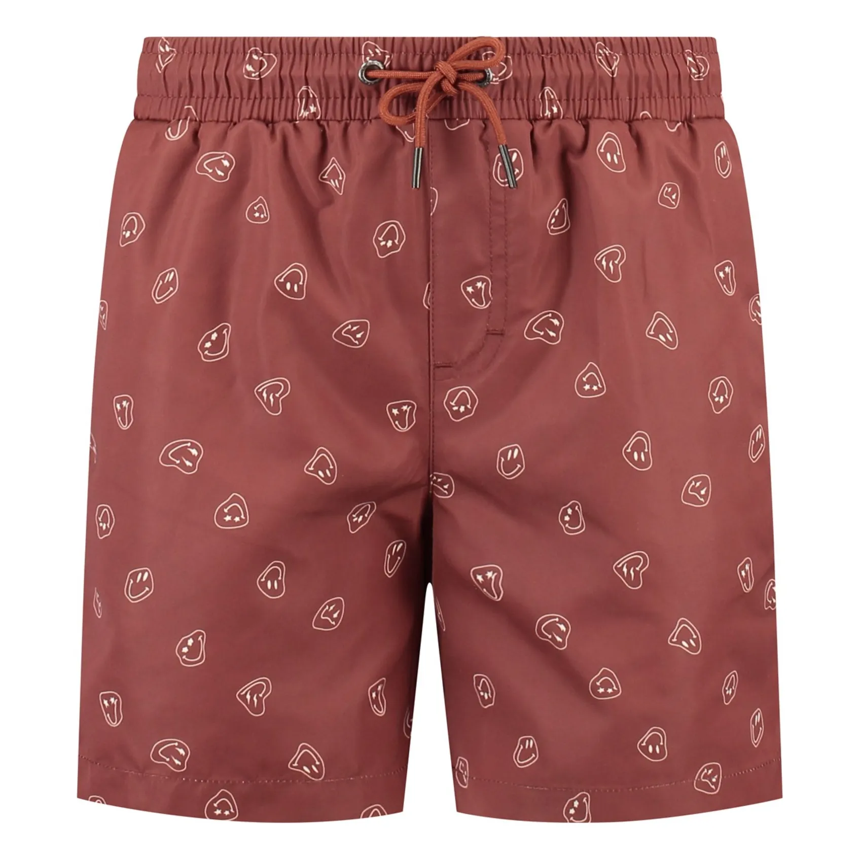 Beachlife Burgundy Smiley Swim Shorts