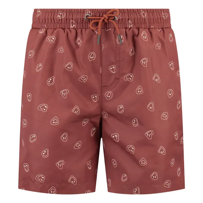 Badeshorts Smiley | Burgunderrot