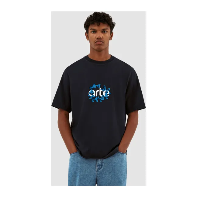 Arte Logo Leaves T-shirt | Navy blue