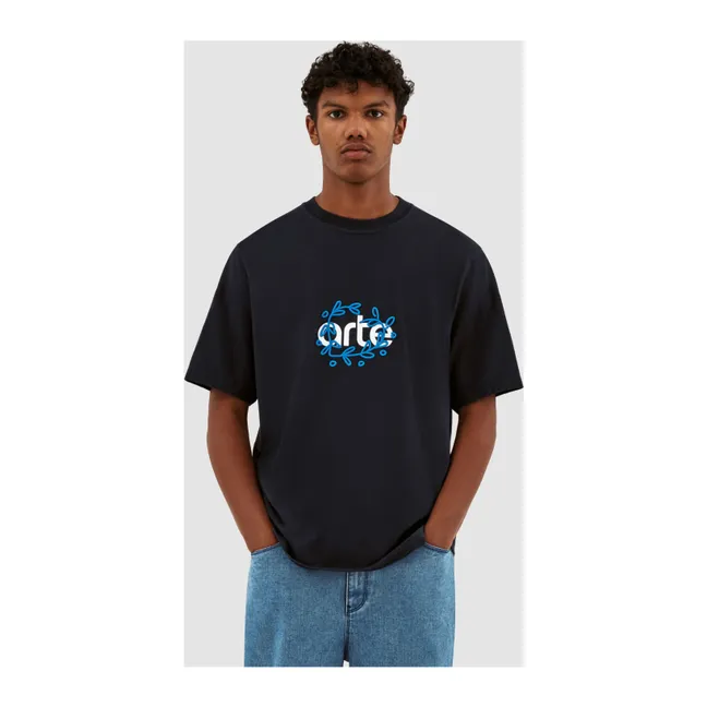 T-shirt Arte Logo Leaves | Bleu marine