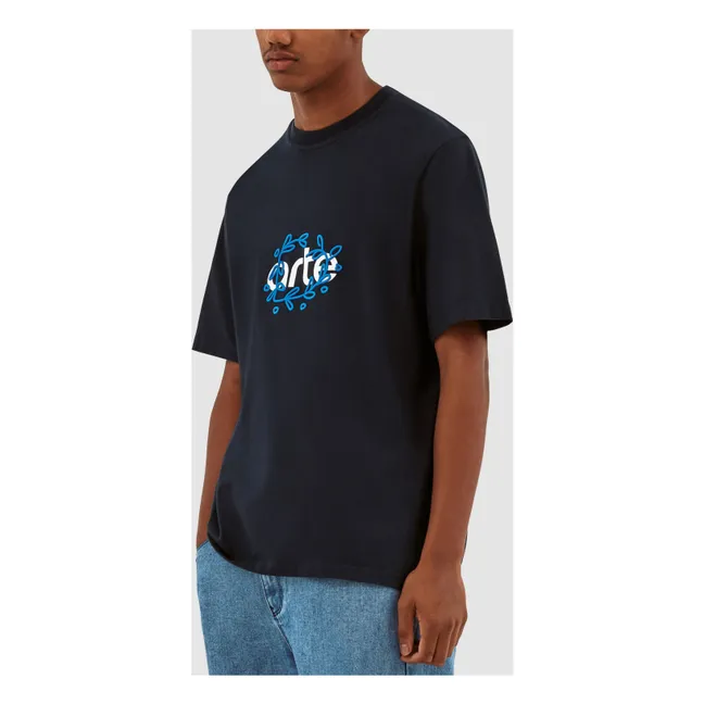 T-shirt Arte Logo Leaves | Bleu marine