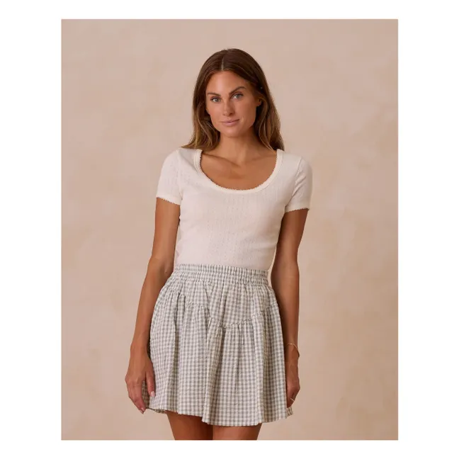 T-shirt Pointelle | Ivoire