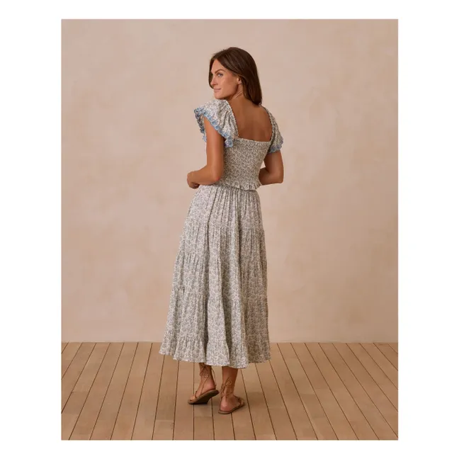 Falda Gingham Ruffle | Marfil