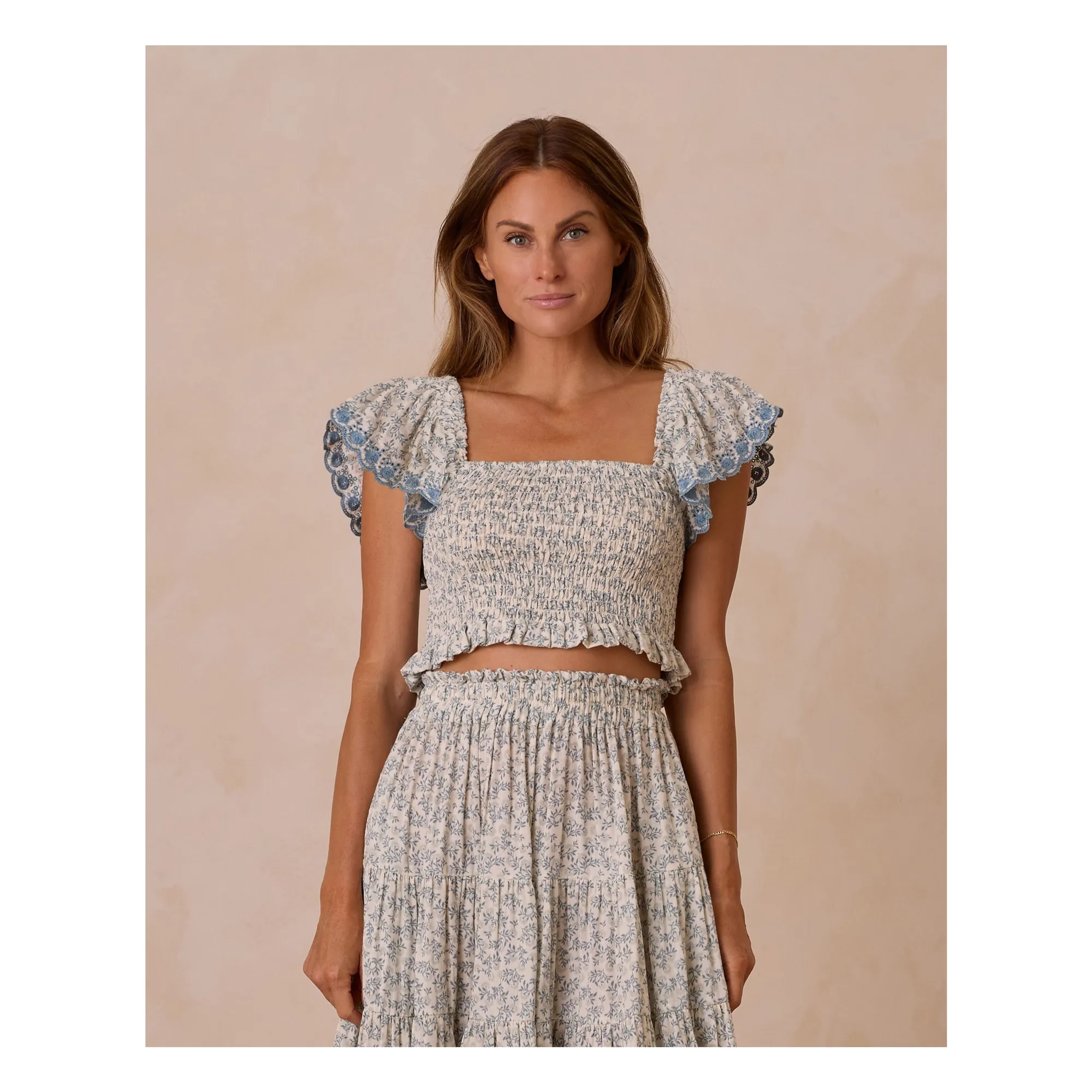 Rylee + Cru Ivory Zayla Blouse
