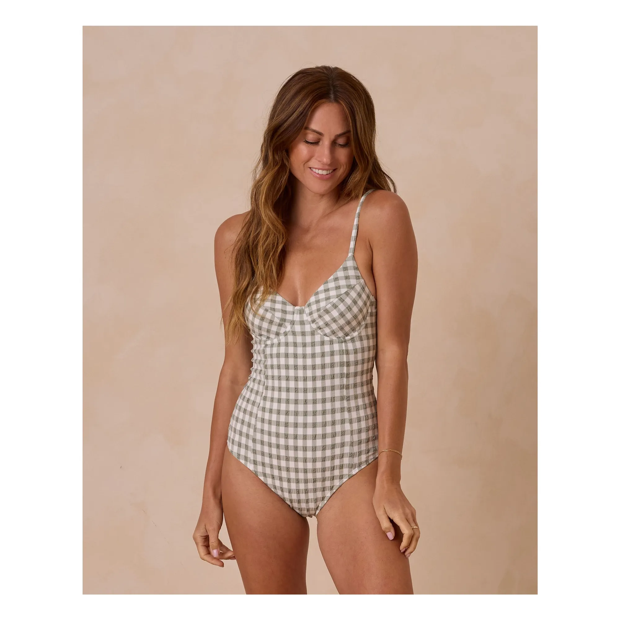 Rylee + Cru Sage Vichy Recycled Fiber Body