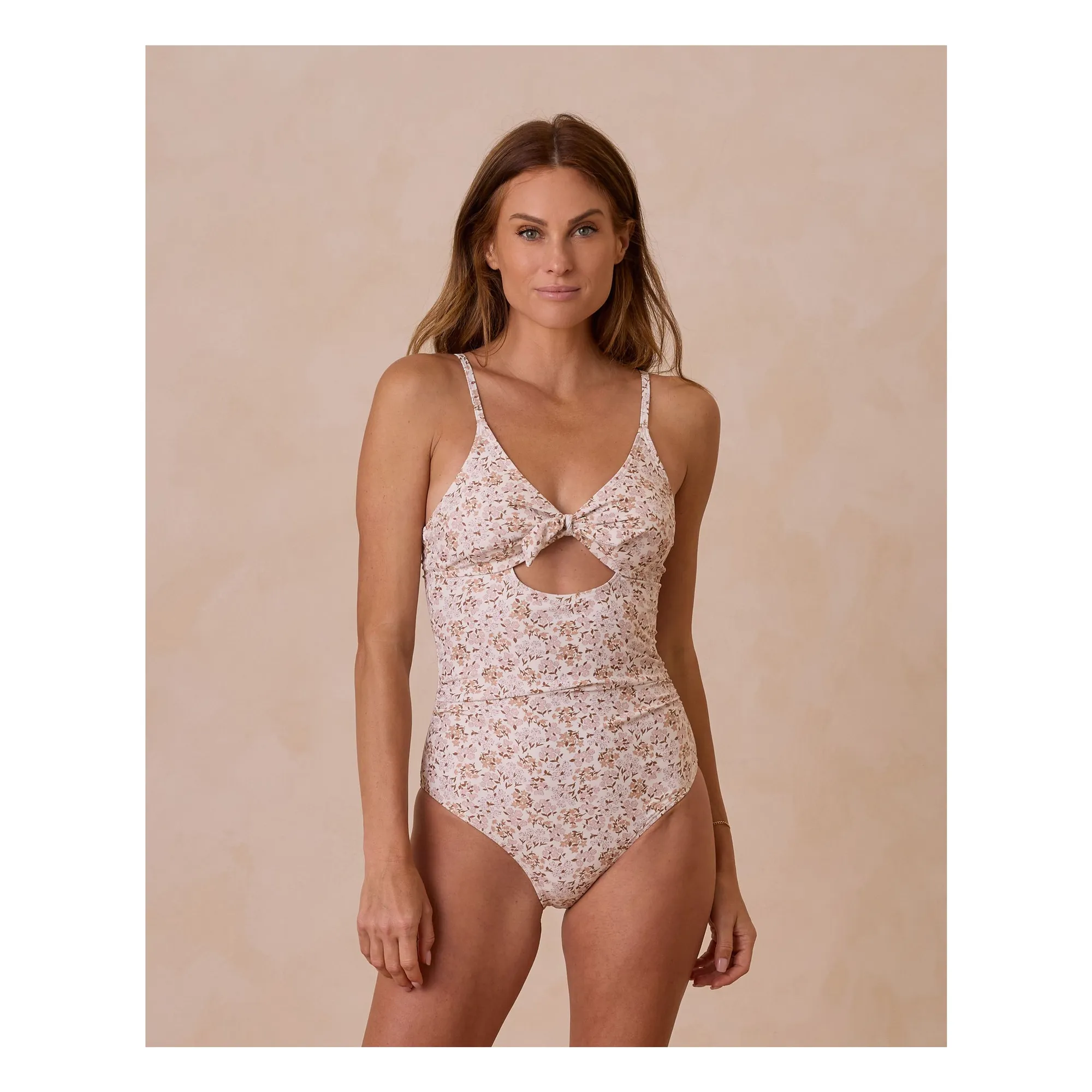 Rylee + Cru Women's Ivory Liberty Recycled Fiber 1-Piece Jersey
