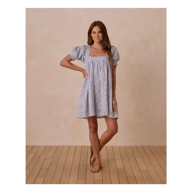 Robe Milan Ajourée | Bleu Clair