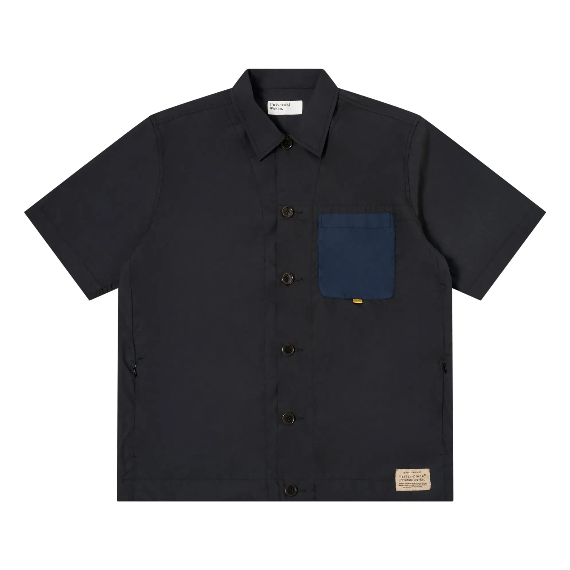 Universal Works Black Recycled Fiber Tech Overshirt