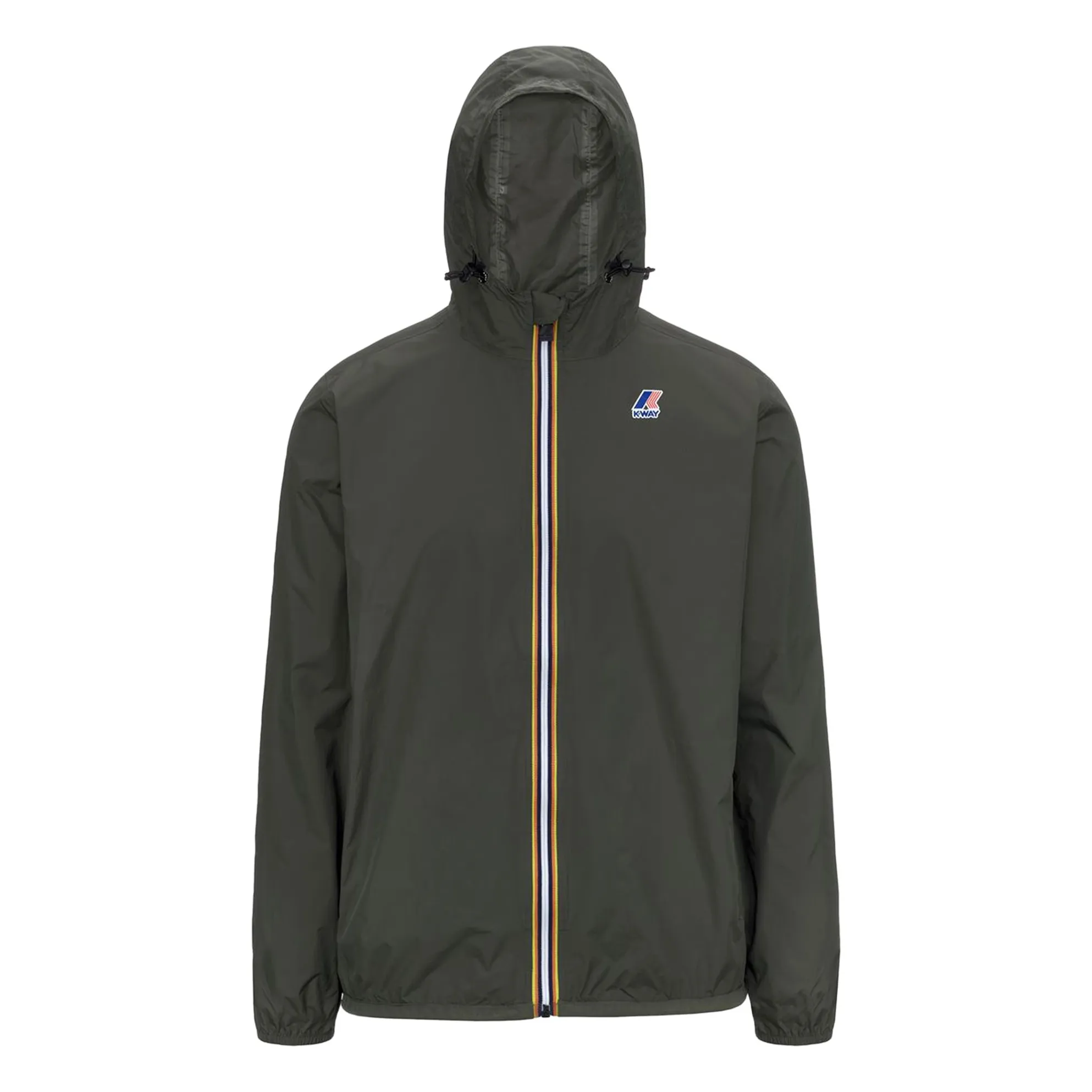 K-Way Dark Green Windbreaker Le Vrai 4.0 Claude Ripstop Recycled Fibers