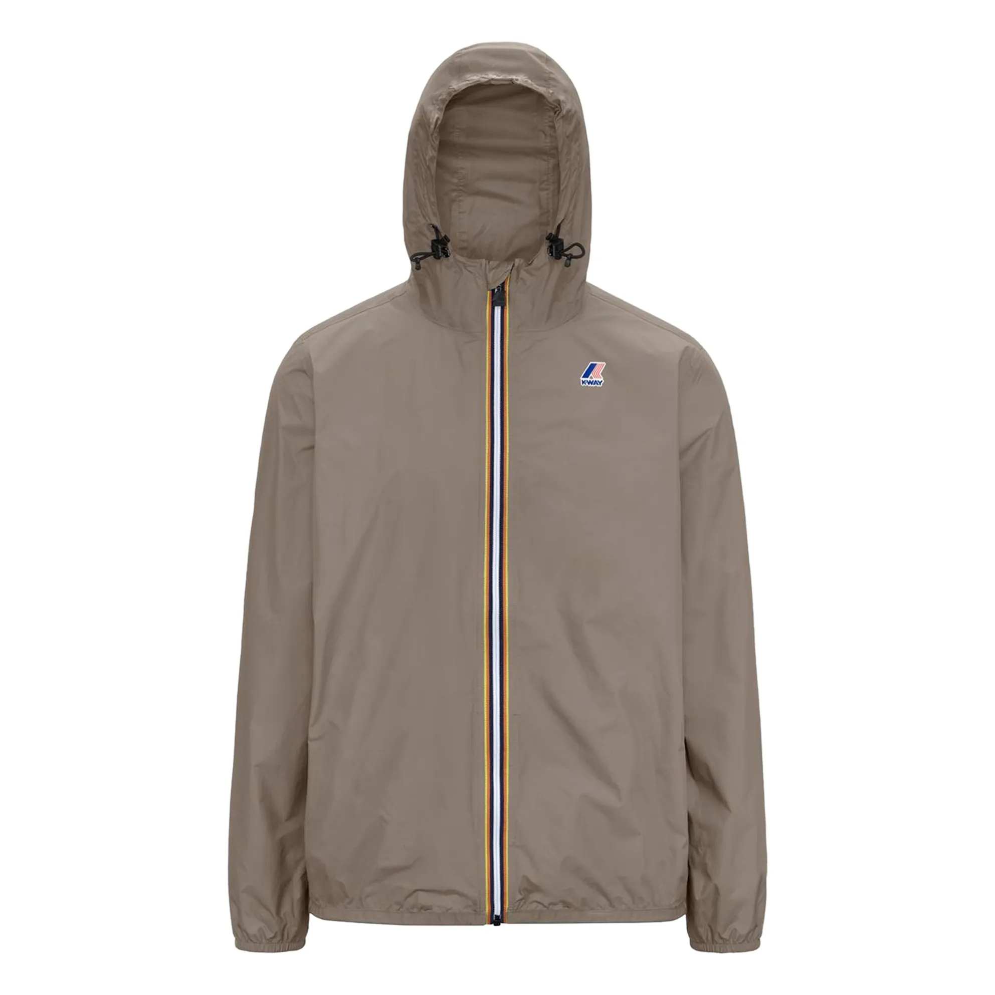 K-Way Taupe Brown Windbreaker Le Vrai 4.0 Claude Ripstop Recycled Fibers