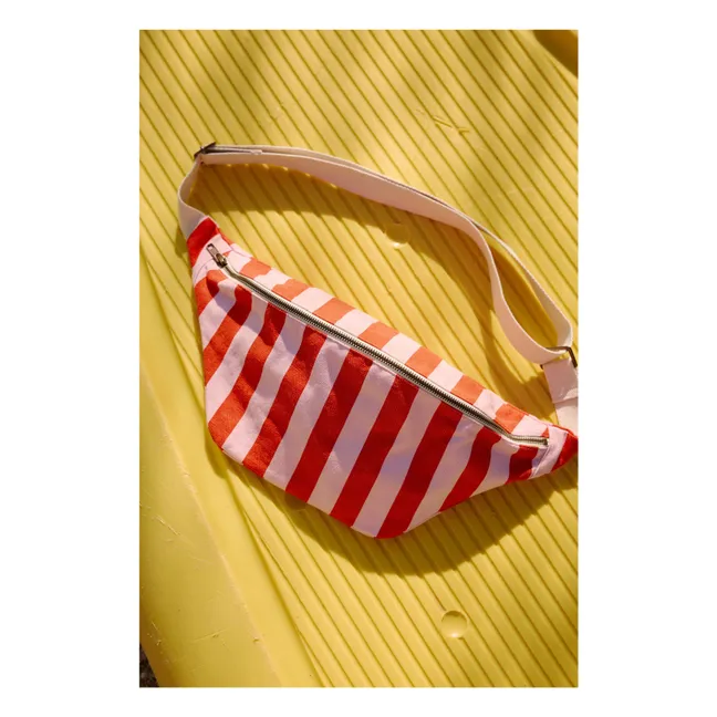 Striped fanny pack | Red