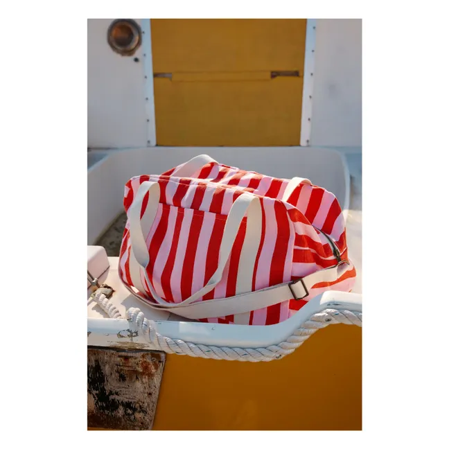 Wickeltasche Raphael gestreift | Rot