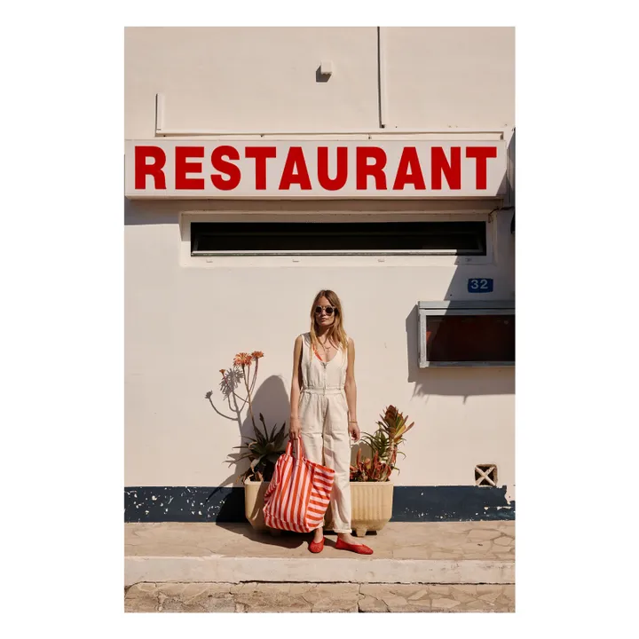 Bolso de rayas Elisa | Rosa Pálido- Imagen del producto n°2