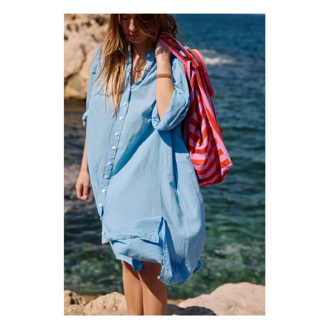 Borsa shopping Elisa a righe | Rosso