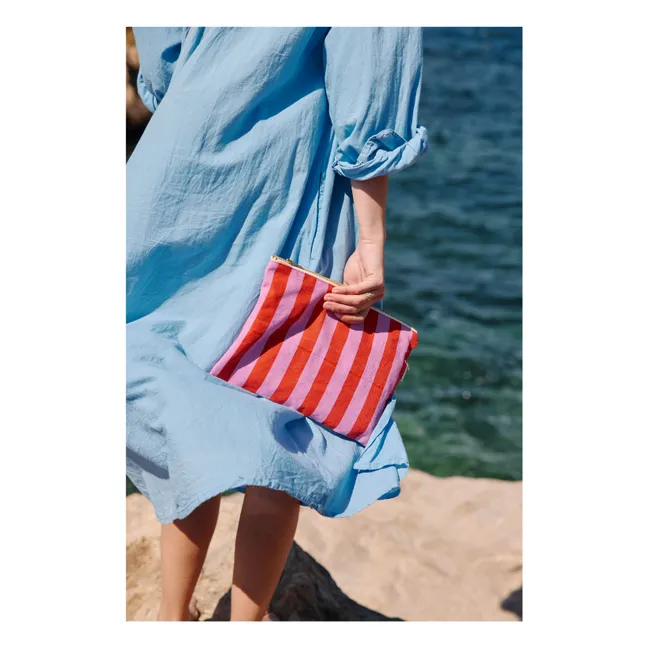 Pochette Lili a righe | Rosso