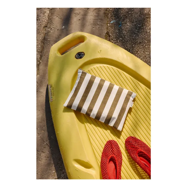 Lili striped clutch bag | Olive