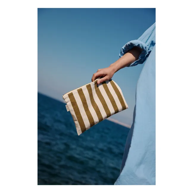 Gestreifte Lili-Pochette | Olive