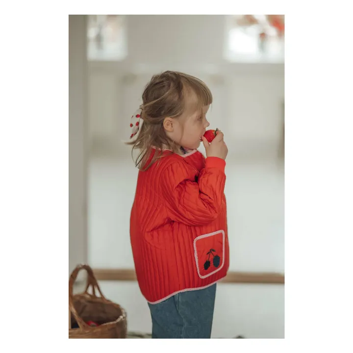 Veste Kota Berry Coton Bio | Rouge- Image produit n°4