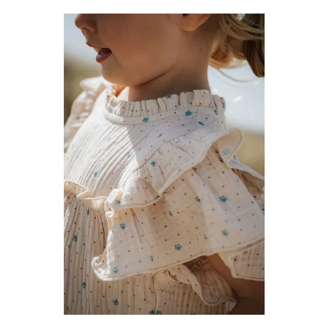 Vestido floreciente | Crudo