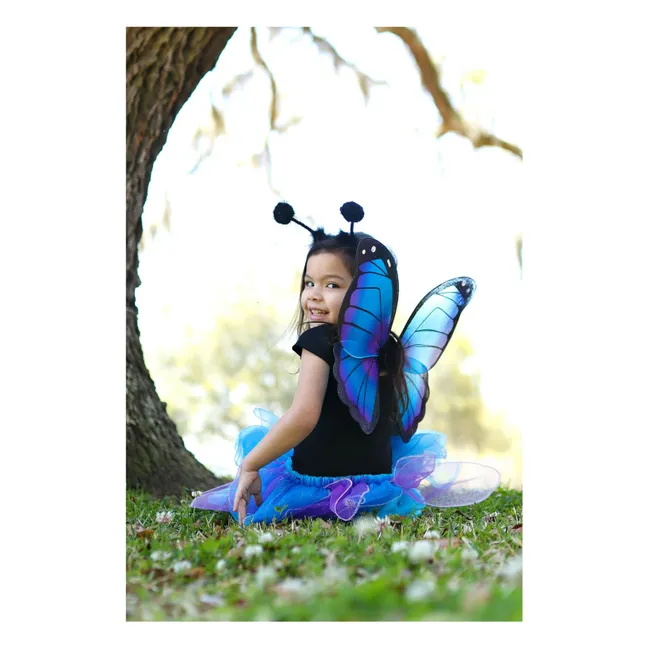 Jupe de papillon avec ses ailes et sa baquette | Bleu