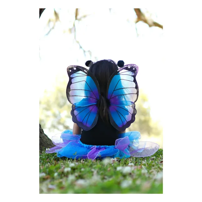 Jupe de papillon avec ses ailes et sa baquette | Bleu