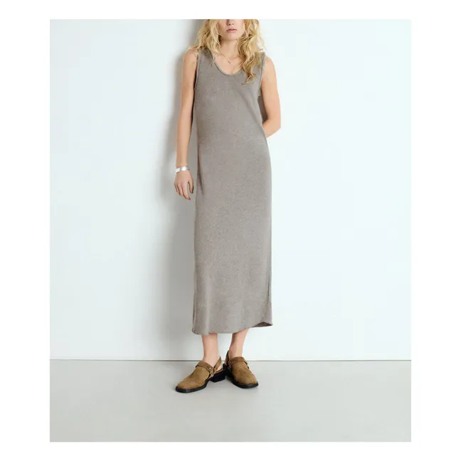 Kleid Lang U-Ausschnitt Sonoma | Grau Meliert
