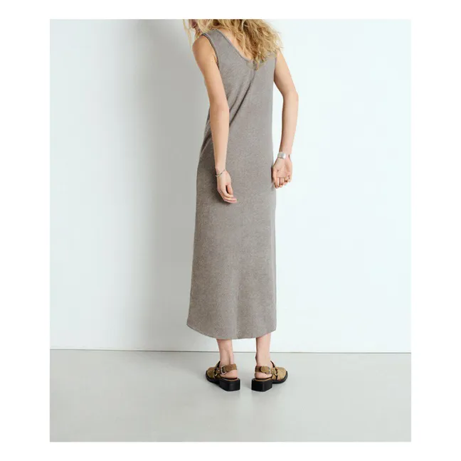 Kleid Lang U-Ausschnitt Sonoma | Grau Meliert