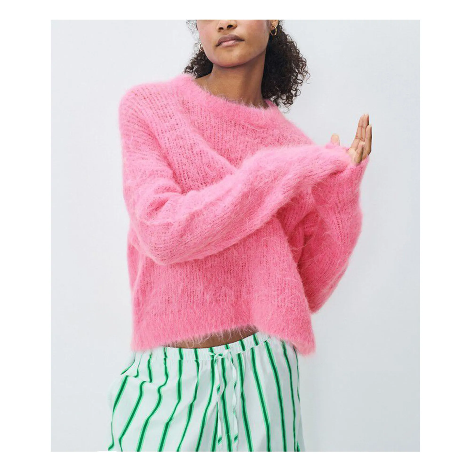 Pull Bymi Alpaga | Rose- Image produit n°1