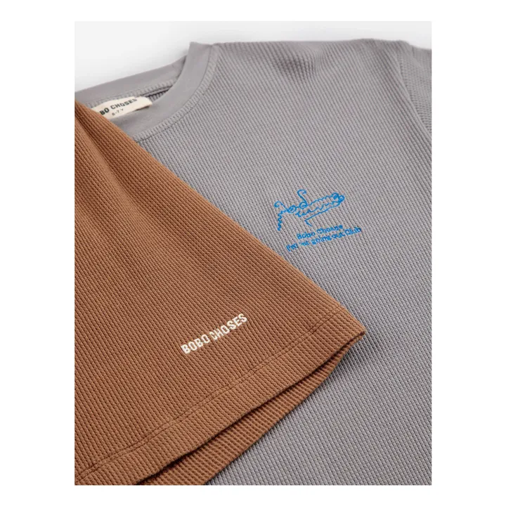 Ensemble T-Shirt et Short Reading Crocodile Coton Bio | Marron- Image produit n°5