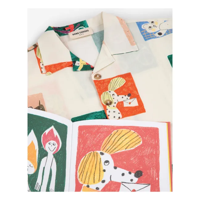 Joy Story - Set camicia e pantaloncini in cotone biologico | Ecru