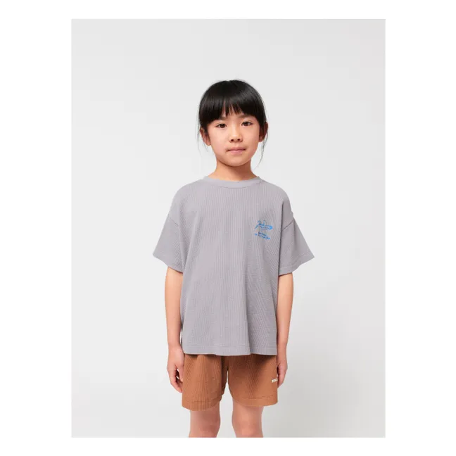 Set di maglietta e pantaloncini in cotone organico Reading Crocodile | Marrone