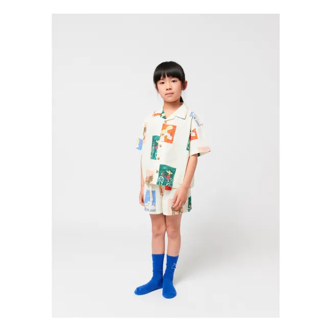 Joy Story - Set camicia e pantaloncini in cotone biologico | Ecru